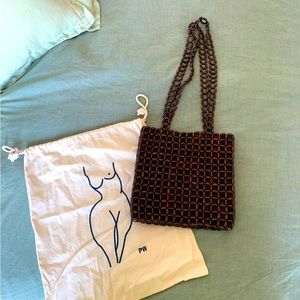 Paloma Wool Natalia beaded shoulder bag with embroidered dust bag